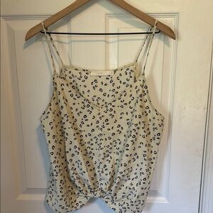 Leopard Print Cream Tank Top